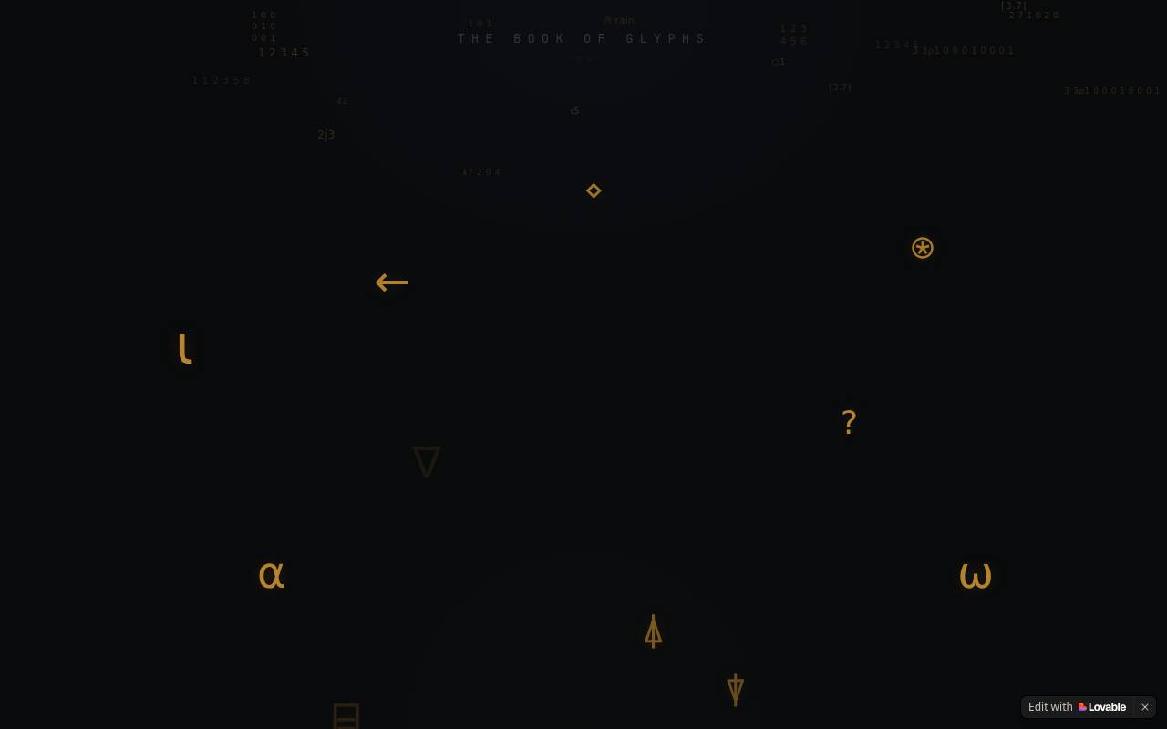 The Book of Glyphs